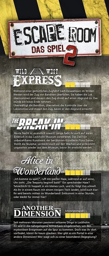 Onbekend Noris Escape Room Duo Horror Bordspel Reizen/avontuur 5 Onbekend Noris Escape Room Duo Horror Bordspel Reizen/avontuur - Afbeelding 3