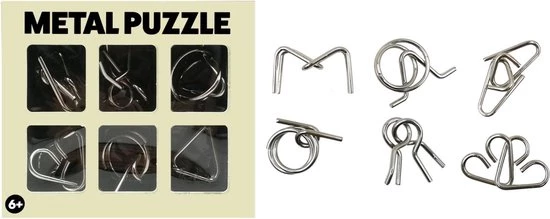 Joppa JollyGadget Metalen Hersenkraker Puzzel 6-delig 4 Joppa JollyGadget Metalen Hersenkraker Puzzel 6-delig - Afbeelding 2