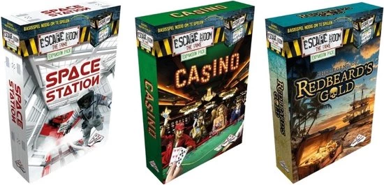 Identity Games Uitbreidingsbundel - 3 Stuks - Escape Room - Space Station & Casino & Redbeard's Gold 3 Identity Games Uitbreidingsbundel - 3 Stuks - Escape Room - Space Station & Casino & Redbeard's Gold
