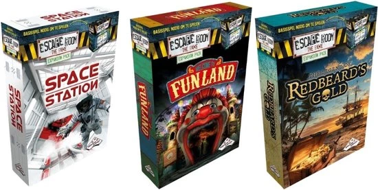 Identity Games Uitbreidingsbundel - 3 Stuks - Escape Room - Space Station & Funland & Redbeard's Gold 3 Identity Games Uitbreidingsbundel - 3 Stuks - Escape Room - Space Station & Funland & Redbeard's Gold