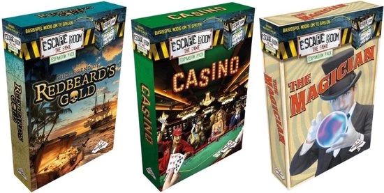 Identity Games Uitbreidingsbundel - 3 Stuks - Escape Room - Casino & The Magician & Redbeard's Gold 3 Identity Games Uitbreidingsbundel - 3 Stuks - Escape Room - Casino & The Magician & Redbeard's Gold