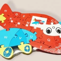 Mir-030 Houten Puzzel -Vliegtuigen-Speelgoed-vanaf 3 Jaar