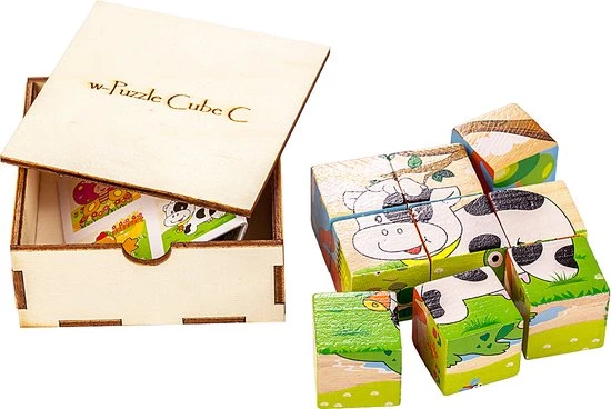 BOOK?NZ? Montessori Houten Breinbrekers W-Puzzel Cube C Laten We De Dieren Leren Kennen 10 BOOK?NZ? Montessori Houten Breinbrekers W-Puzzel Cube C Laten We De Dieren Leren Kennen - Afbeelding 8