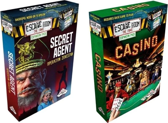 Identity Games Uitbreidingsbundel - Escape Room - 2 Stuks - Uitbreiding Casino & Uitbreiding Secret Agent 3 Identity Games Uitbreidingsbundel - Escape Room - 2 Stuks - Uitbreiding Casino & Uitbreiding Secret Agent