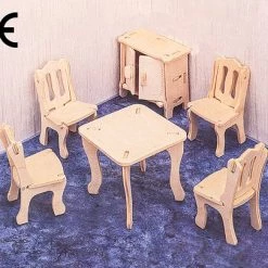 BOOKİNZİ Montessori Houten Puzzelspellen / W-3D Puzzel-eetkamer -Bolseeplgoed Verkoopwinkel 550x405 9