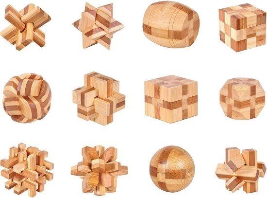 DW4Trading® 3D Bamboo Puzzel Kubus 1 4 DW4Trading® 3D Bamboo Puzzel Kubus 1 - Afbeelding 2