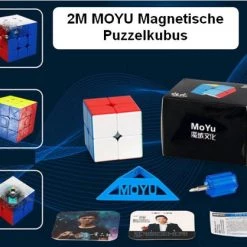 2x2 MOYU? Magnetische Puzzelkubus - SpeedCube Zonder Stickers - Licht En Soepel Voor Wedstrijden - Sale!