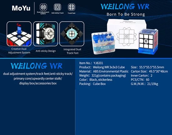 Moyu Weilong Wr - ZWART 14 Moyu Weilong Wr - ZWART - Afbeelding 12