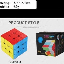 SENGSO? Puzzelkubus 3X3 - SpeedCube Zonder Stickers - Gematteerd Patroon - Licht En Soepel - 5.7cm -Bolseeplgoed Verkoopwinkel 550x433 5