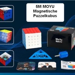 5x5 MOYU? Magnetische Puzzelkubus - SpeedCube Zonder Stickers - Licht En Soepel Voor Wedstrijden - Sale!