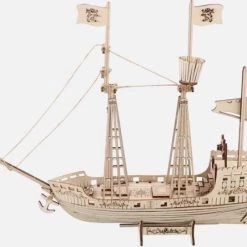 Haberdashery's Houten 3D Puzzel – Oude Schip / Vintage Ship – Level 2 – Breinbreker – Bouwset – Schoencadeautjes Sinterklaas – Kerstcadeau