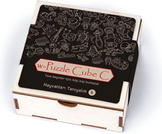 BOOK?NZ? Montessori Houten Breinbrekers W-Puzzel Cube C Laten We De Dieren Leren Kennen 3 BOOK?NZ? Montessori Houten Breinbrekers W-Puzzel Cube C Laten We De Dieren Leren Kennen