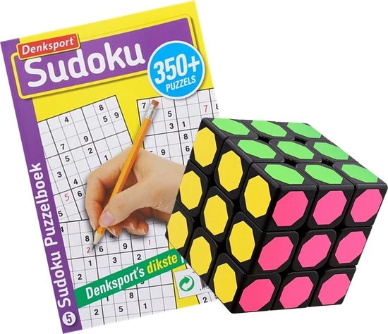 In Round Puzzelboekjes Met Sudoku Puzzels En Een 3x3 Speed Cube – Denkport 3 In Round Puzzelboekjes Met Sudoku Puzzels En Een 3x3 Speed Cube – Denkport