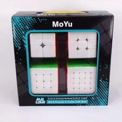 MoYu Kubus Set - Cube Set - 4 Stuks - 4 Delig - 2x2/3x3/4x4/5x5 - Breinbrekers - Speedcube - Magic Cube - Leeftijd 6+