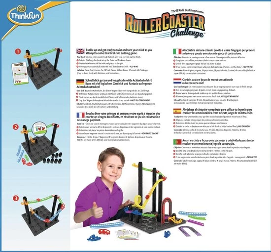 ThinkFun Roller Coaster Challenge - Breinbreker 6 ThinkFun Roller Coaster Challenge - Breinbreker - Afbeelding 4
