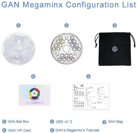 GAN Megaminx M Speed Cube Magnetisch - Stickerless - Draai Kubus Puzzel - Magic Cube 10 GAN Megaminx M Speed Cube Magnetisch - Stickerless - Draai Kubus Puzzel - Magic Cube - Afbeelding 8