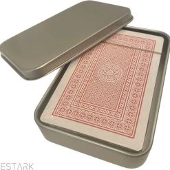 ESTARK? Luxe Speelkaarten In Metal BOX - Plastic Coating - Poker Kaarten - Kaartspel - Spelkaarten - Spel Kaart - 56 Kaarten - Gezelschapsspel - Spelen - Playing Cards - In Blik -Bolseeplgoed Verkoopwinkel 550x539 4