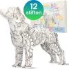 Zenyos Zennyos - 3D Puzzel - Hond - Kleurplaat - Mandala
