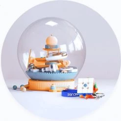 GAN Cube 330 - Sleutelhanger- Klassieke - 3x3 - Mini Kubus - Echt Werkend -Bolseeplgoed Verkoopwinkel 550x549 7