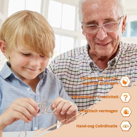 Merkloos IQ Puzzel Set - Breinbreker - IQ Puzzel 3D - Hersenkraker -IQ Puzzel Metaal - Brain Teaser - Brain Games - Brain Puzzle - Set Van 12 IQ Puzzels 4 Merkloos IQ Puzzel Set - Breinbreker - IQ Puzzel 3D - Hersenkraker -IQ Puzzel Metaal - Brain Teaser - Brain Games - Brain Puzzle - Set Van 12 IQ Puzzels - Afbeelding 2