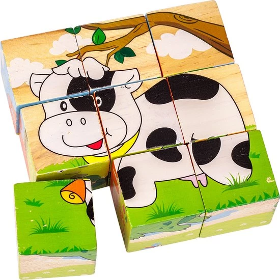 BOOK?NZ? Montessori Houten Breinbrekers W-Puzzel Cube C Laten We De Dieren Leren Kennen 5 BOOK?NZ? Montessori Houten Breinbrekers W-Puzzel Cube C Laten We De Dieren Leren Kennen - Afbeelding 3