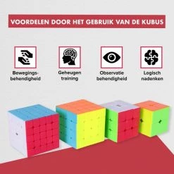 QIYI CUBE QY CUBE 4 In 1 Speed Cube Playset - 2x2 | 3x3 | 4x4 | 5x5 - Rubiks Cube Breinbreker - Incl. E-Book - Luxueuze Speedcube Giftset -Bolseeplgoed Verkoopwinkel 550x550 4
