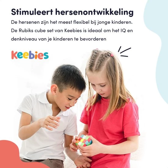 Keebies Rubiks Speed Cube Set - 3x3 / 2x2 - Pyraminx - Breinbreker - Schoencadeautjes Sinterklaas - Incl. Solver / Oplossen Handleiding - 3 Pack 7 Keebies Rubiks Speed Cube Set - 3x3 / 2x2 - Pyraminx - Breinbreker - Schoencadeautjes Sinterklaas - Incl. Solver / Oplossen Handleiding - 3 Pack - Afbeelding 5