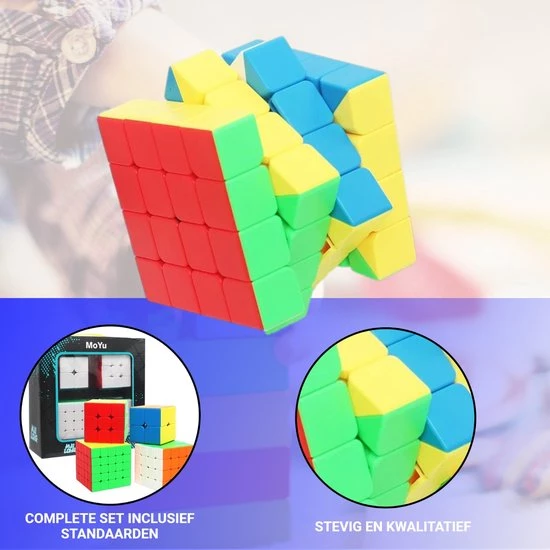 Puzzelkubus – 2x2, 3x3, 4x4, 5x5 - Extra 3x3 Puzzelkubus - Rubiks Cube - MoYu Speed Cube - Gratis 5x Cubestands - Complete Set 7 Puzzelkubus – 2x2, 3x3, 4x4, 5x5 - Extra 3x3 Puzzelkubus - Rubiks Cube - MoYu Speed Cube - Gratis 5x Cubestands - Complete Set - Afbeelding 5