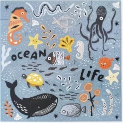 Wee Gallery - Floor Puzzle - Ocean Life - Puzzel - Grote Stukken