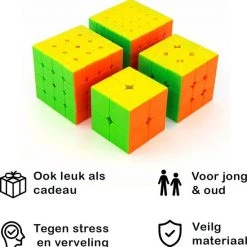 Rubiks Cube - Speed Cube Set 4 In 1 - Moyu - Rubiks Kubus - Cadeauset - Breinbrekers - Puzzel Kubus - 2x2, 3x3, 4x4, 5x5 -Bolseeplgoed Verkoopwinkel 550x557 1