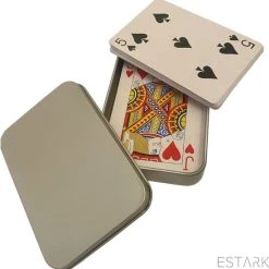 ESTARK? Luxe Speelkaarten In Metal BOX - Plastic Coating - Poker Kaarten - Kaartspel - Spelkaarten - Spel Kaart - 56 Kaarten - Gezelschapsspel - Spelen - Playing Cards - In Blik -Bolseeplgoed Verkoopwinkel 550x560 6