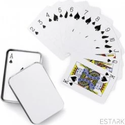 ESTARK? Luxe Speelkaarten In Metal BOX - Plastic Coating - Poker Kaarten - Kaartspel - Spelkaarten - Spel Kaart - 56 Kaarten - Gezelschapsspel - Spelen - Playing Cards - In Blik -Bolseeplgoed Verkoopwinkel 550x562 6