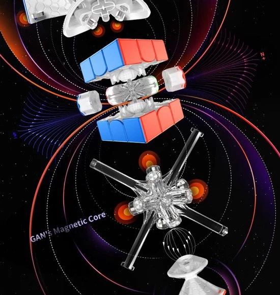 Gan 11 M Pro 3x3 - FROSTED STICKERLESS BLACK 6 Gan 11 M Pro 3x3 - FROSTED STICKERLESS BLACK - Afbeelding 4