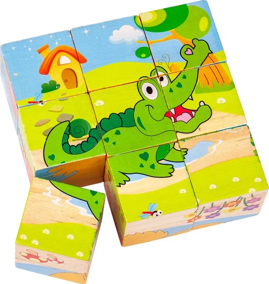 BOOK?NZ? Montessori Houten Breinbrekers W-Puzzel Cube C Laten We De Dieren Leren Kennen 8 BOOK?NZ? Montessori Houten Breinbrekers W-Puzzel Cube C Laten We De Dieren Leren Kennen - Afbeelding 6