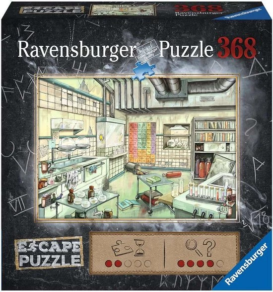 Ravensburger Escape Puzzel - Chemistry Lab 368 Pcs. 3 Ravensburger Escape Puzzel - Chemistry Lab 368 Pcs.