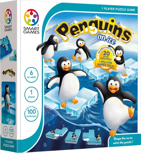 SmartGames - Penguins On Ice - Denkspel - Originele, Vervormbare Puzzelstukken 3 SmartGames - Penguins On Ice - Denkspel - Originele, Vervormbare Puzzelstukken