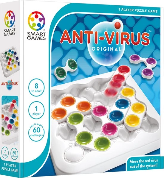 SmartGames Anti-Virus - Schuifpuzzel - 60 Opdrachten 7 SmartGames Anti-Virus - Schuifpuzzel - 60 Opdrachten - Afbeelding 5