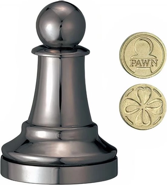Cast Schaakpuzzel Chess Pawn 5,8 Cm Staal Zwart 4 Cast Schaakpuzzel Chess Pawn 5,8 Cm Staal Zwart - Afbeelding 2