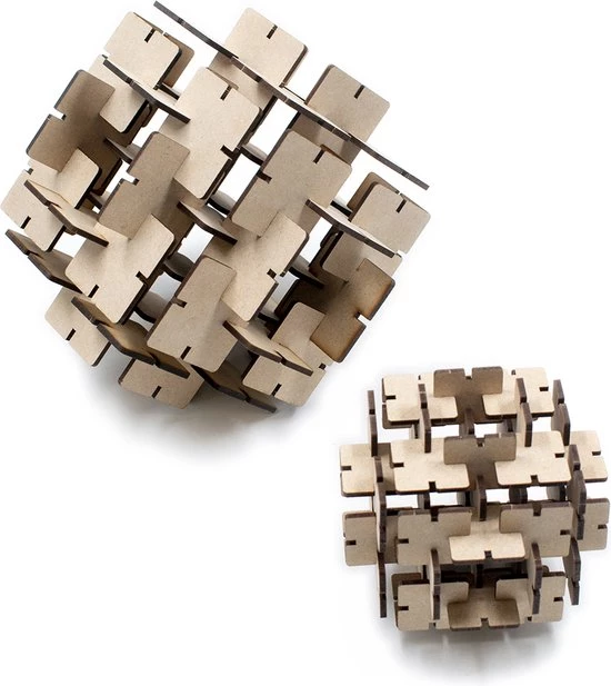 Menu Design Meuq Design Quadrata - 3D Puzzel - IQ Puzzel - Houten Puzzel- Geometrisch - M 7 Menu Design Meuq Design Quadrata - 3D Puzzel - IQ Puzzel - Houten Puzzel- Geometrisch - M - Afbeelding 5