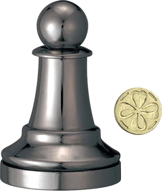 Cast Schaakpuzzel Chess Pawn 5,8 Cm Staal Zwart 6 Cast Schaakpuzzel Chess Pawn 5,8 Cm Staal Zwart - Afbeelding 4