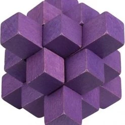 Merkloos Moses Be Clever! Houten Smartpuzzel Paars 6 Cm