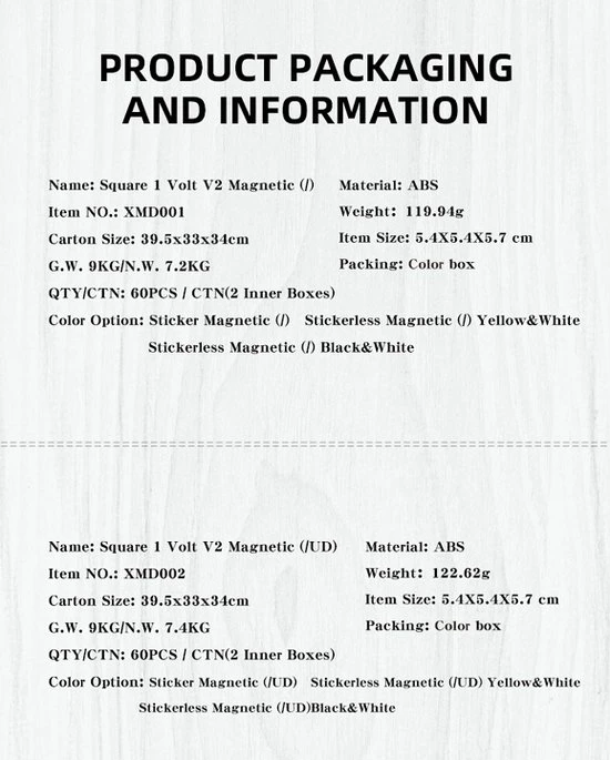 Qiyi X-man Volt Square-1 V2 UD (vol Gemagnetiseerd) 14 Qiyi X-man Volt Square-1 V2 UD (vol Gemagnetiseerd) - Afbeelding 12