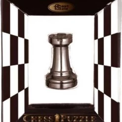 Cast Schaakpuzzel Chess Rook 6 Cm Staal Zwart