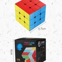 SENGSO? Puzzelkubus 3X3 - SpeedCube Zonder Stickers - Gematteerd Patroon - Licht En Soepel - 5.7cm