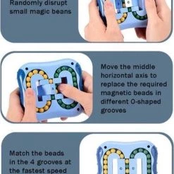 Merkloos Magic Bean Board - IQ Ball Brain Game - IQ Ball - Anti Stress Speelgoed - Magic Puzzle - Puzzel - Blauw - Educatief Speelgoed -Bolseeplgoed Verkoopwinkel 550x740