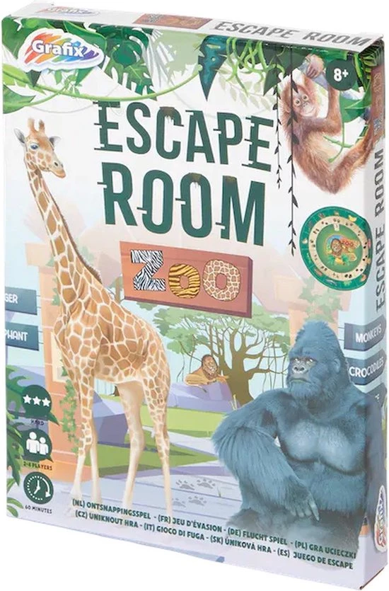 Merkloos Escape Room Spel ''Zoo'' - Multicolor - Kunststof - 2-4 Spelers - 60 Minuten Spel - Vanaf 8 Jaar - Spel - Speelgoed - Spelen 3 Merkloos Escape Room Spel ''Zoo'' - Multicolor - Kunststof - 2-4 Spelers - 60 Minuten Spel - Vanaf 8 Jaar - Spel - Speelgoed - Spelen